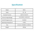 MC6C 6-Slot Independent Charger LCD Display for Li-ion Ni-MH USB-C Input 0V for 21700 18650 Li Battery AA AAA Battery Activation