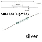 5PCS MKA14103 Reed Switch 2*14mm Normally Open Magnetic Induction Sensor NO Gold/Silver Plated Magnetron Control Switch