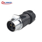 CNLINKO M24 PBT Waterproof Circular Solder Type Connector Female Plug+Male Mating Socket for Industrial Signal & Power Systems