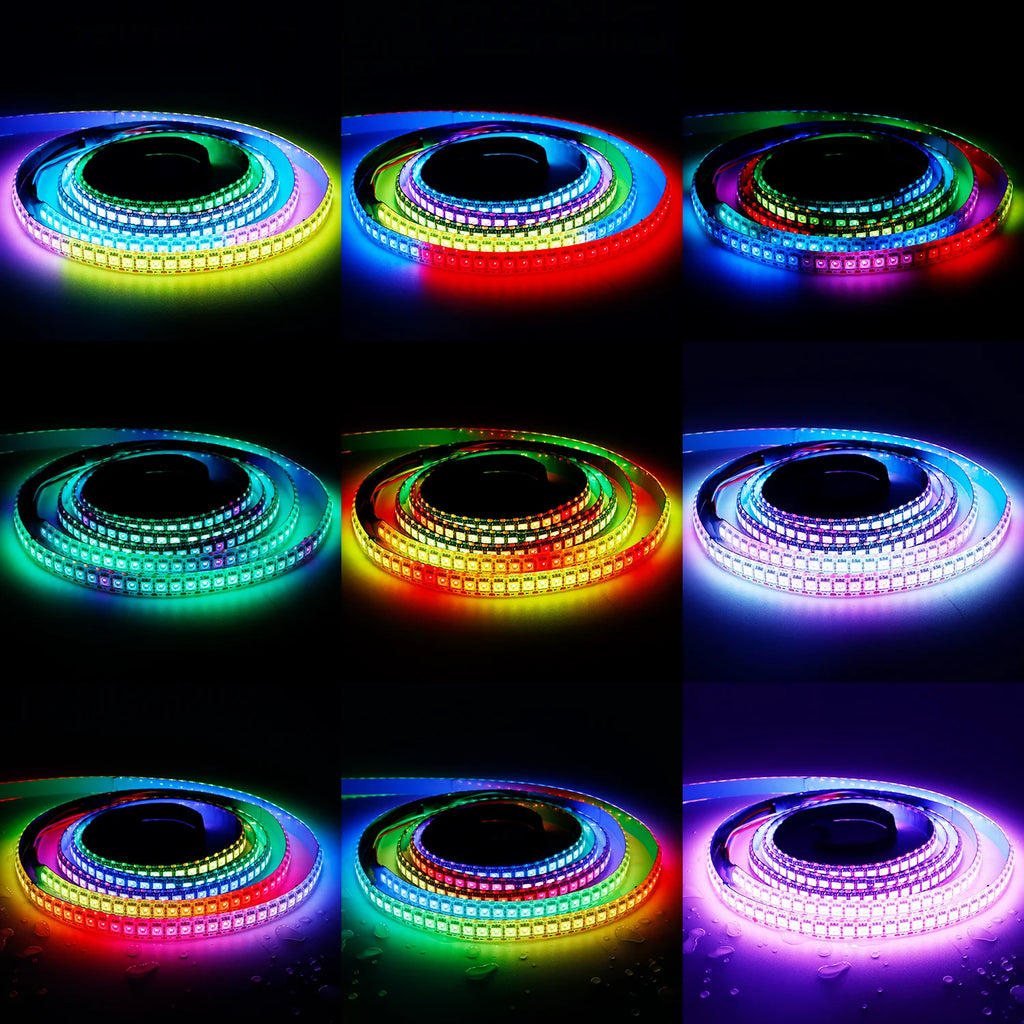 WS2812B WS2815 WS2811 WS2813 5050SMD Addressable LED Strip RGB Full Color Smart Programmable Led Lights Atmosphere Home Decor