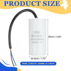 1Pcs CBB60 Run Capacitor 3uf-100uf 450V AC 2 Wires 50/60Hz Cylinder White for Air Compressor Water Pump Motor