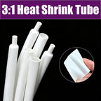 White 3/5M 3:1 Heat Shrink Tube With Glue Diameter 1.6 ~ 19.1mm Dual Wall Polyolefin Insulated Adhesive Lined Shrink Wrap Sleeve