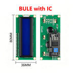 LCD1602 1602A LCD Display Module 16x2 Character Blue Yellow Green Gray Screen PCF8574 I2C IIC Interface 5V for Arduino