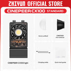 ZHIYUN Official CINEPEER CX100 100W Pocket Video Light Handheld LED COB Light Photography Fill Light For Live Streaming Outdoors