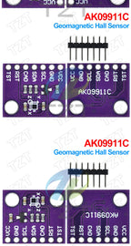 TZT 1/3PCS MCU-9911 AK09911C Geomagnetic Hall Sensor Three-axis Compass Magnetometer Module