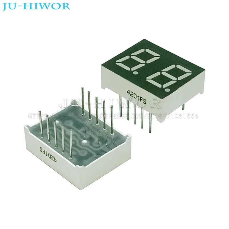 10pcs 0.4 Inch 10Pins C-C 4201ES C-A 4201FS 2 Digits Bits 7 Segment Red LED Digital Display Digitron Common Anode Cathode