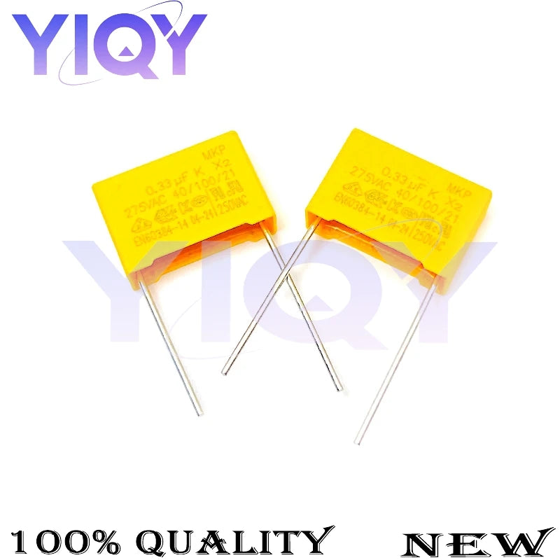 10PCS 275VAC X2 Safety capacitor 0.022UF 0.047UF 0.1UF 0.15UF 0.22UF 0.33UF 0.47UF  0.68UF 1UF 1.2UF 15MM Polypropylene film