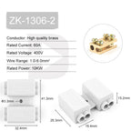 High Power 60A/80A/100A 400V/1000V 1.0-16mm2 No disconnection Wire Connector Cable Splicing Wiring Terminal Block Junction Box