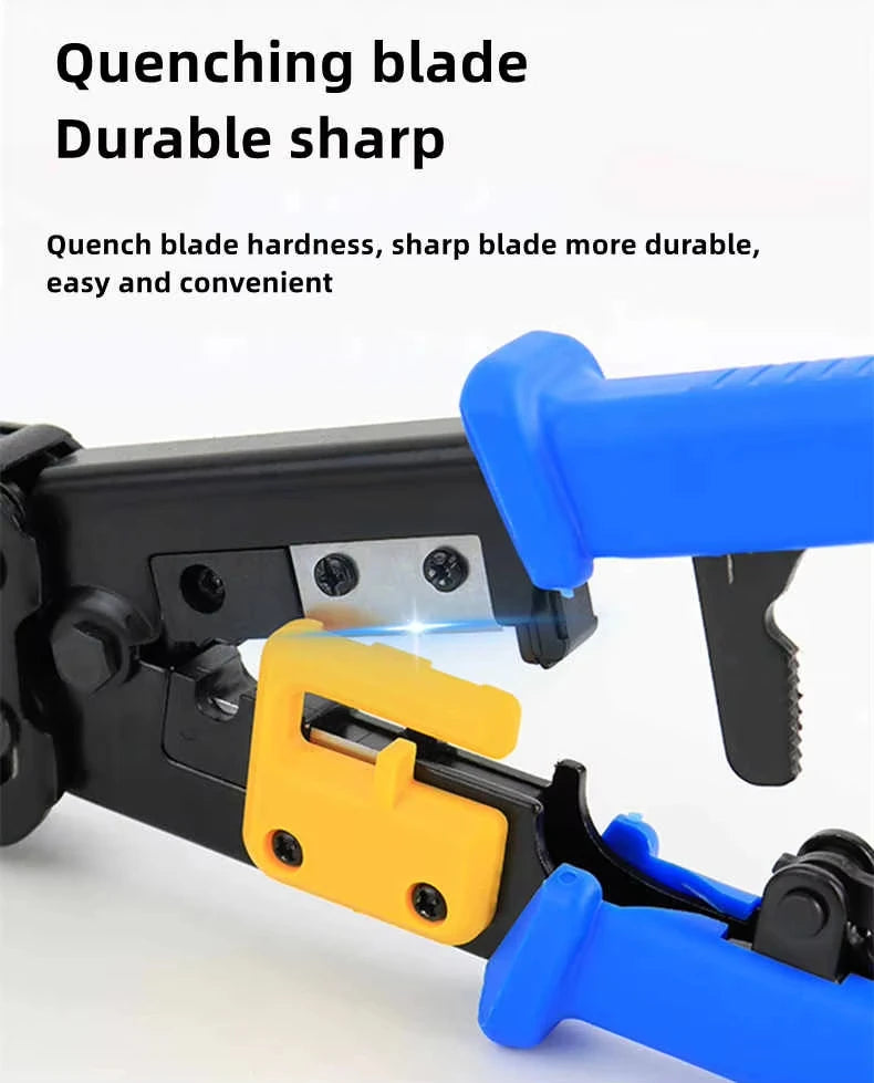 Crimping Pass Through RJ45 6P 8P Cat5 Cat5e Cat6 Pliers Crimp Net Work Tool Multifunction Crimper End-Pass-Through Connectors