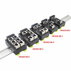 RJ45 female to terminal block RJ45 Horizantal Breakout board RJ45 splitter adapter Din Rail Mounting Screw terminal for 10 line