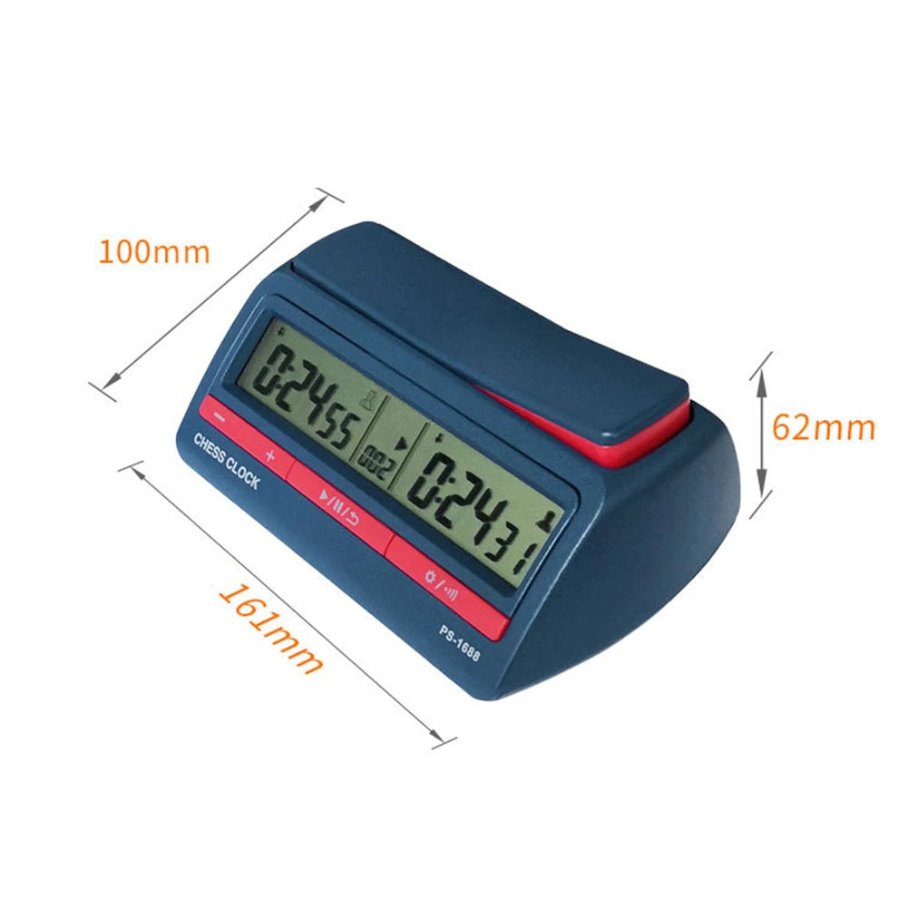 Chess Clock Professional Chess Digital Timer Multipurpose Chess Competition Game Stopwatch with Basic Bonus Count Up Down Timer
