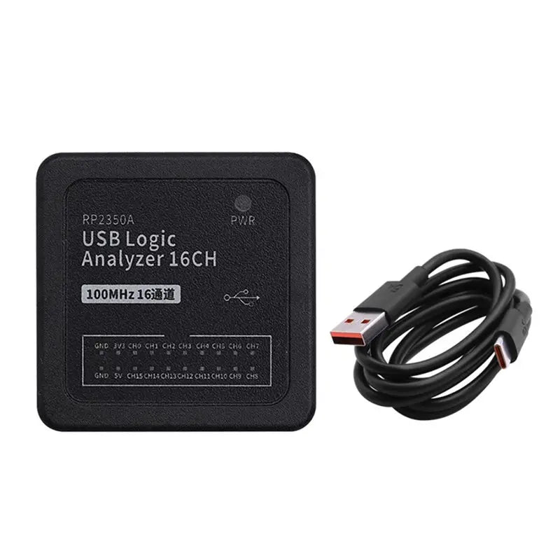 AAAF RP2350A Microcontroller 16CH USB-C USB Logic Analyzer Digital Signal Synchronous Acquisition