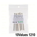 660pcs 200pcs 720pcs 4000pcs 0402 0603 0805 1206 1210 2512 smd resistor kit igmopnrq assorted kit 10k 100k 1k 1r 100r 220r 1% 5%