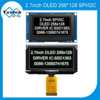 2.7 Inch 256*128 OLED Display Screen COG SPI IIC I2C interface 4PIN 7PIN 30PIN LCD Panel 256x128