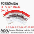 7 Values 1W Zener Diode Assorted Kit 1N4728A 3.3V 1N4733A 5.1V 1N4735A 6.2V 1N4739A 9.1V 1N4742A 12V 1N4744A 15V 1N4746A 18V