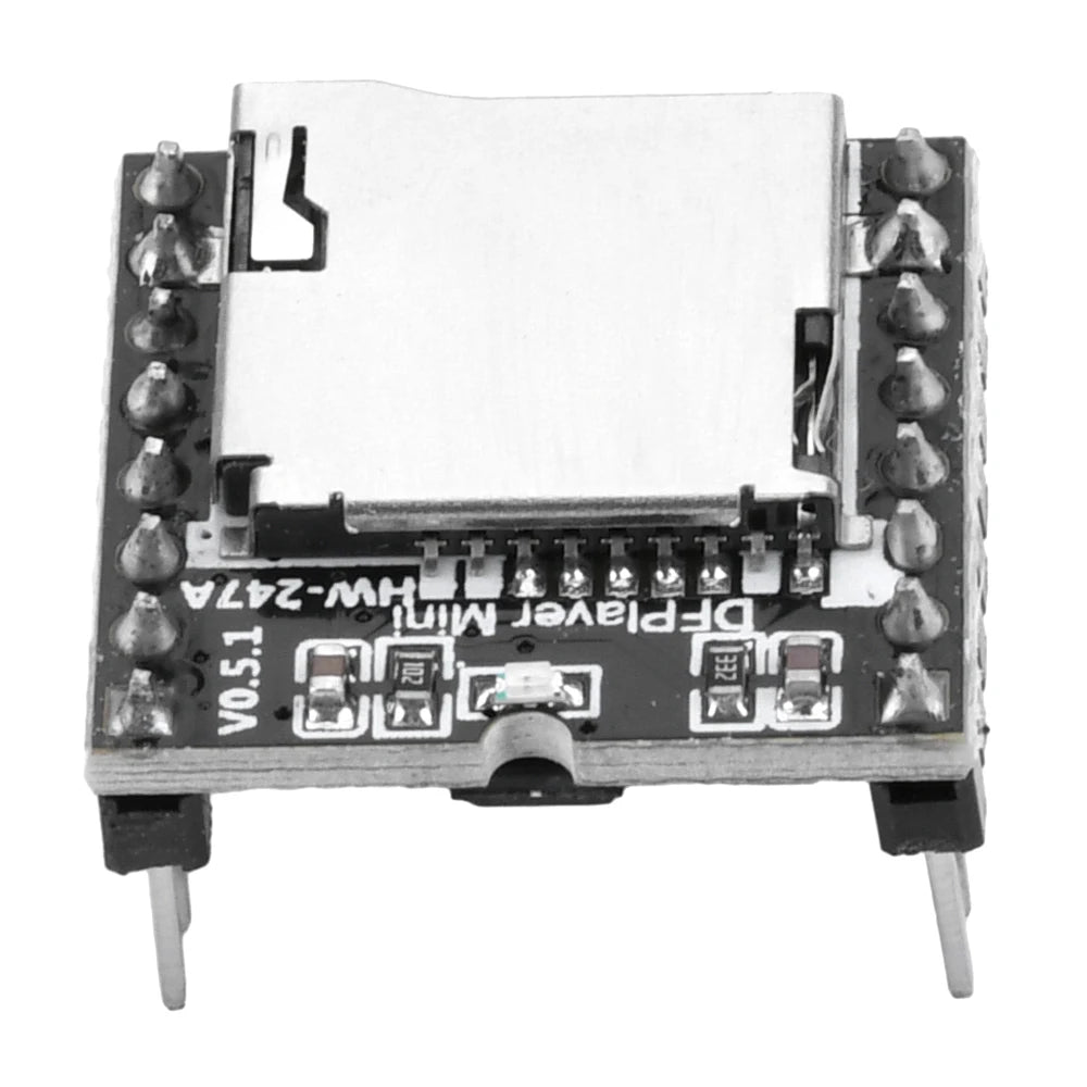 YX5200 DFPlayer Mini MP3 Player Module MP3 Voice Decode Board Supporting TF Card U-Disk IO Serial Port AD Compatible for Arduino