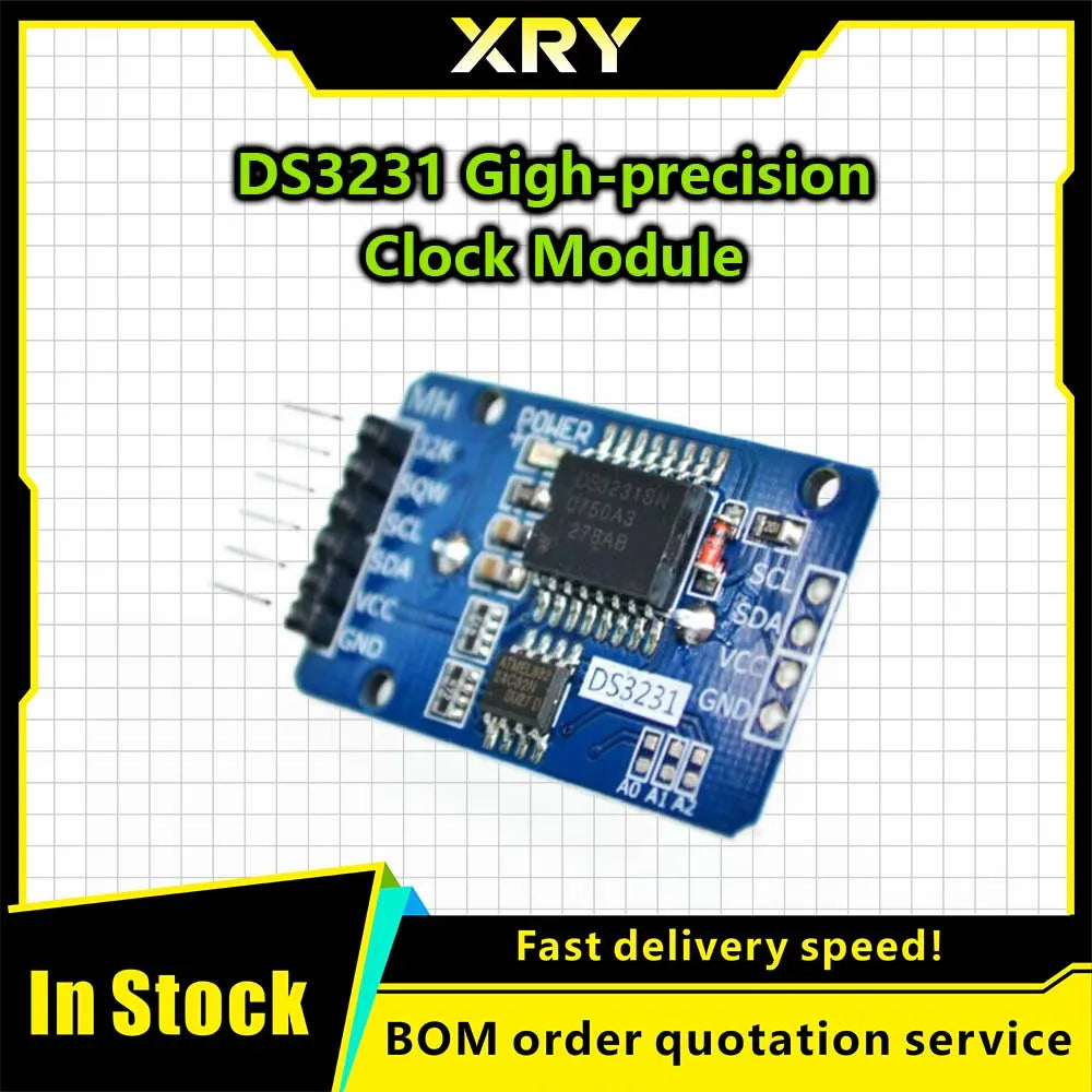 XRY 1PCS DS3231 AT24C32 IIC Module Precision Clock Module (without battery) DS3231 Memory Module