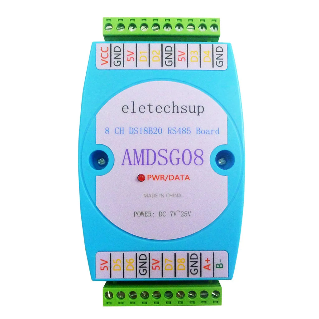 8 DS18B20 Temperature Acquisition Module / RS485 MODBUS RTU Communication Replace WP3066ADAM