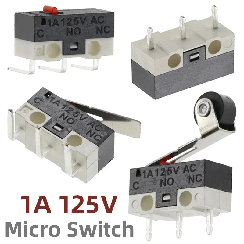 20Pcs 3 Pins Limit Switch SPDT Mouse Button Tact Switch 1A 125V Micro Switch for 3D Printer Parts Mouse Roller