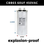 CBB65 450V Motor Capacitor Air Conditioner Compressor Start Capacitor 5uF 6uF 20uF 25uF 30uF 35uF 40uF 45uF 50uF 60uF 70uF