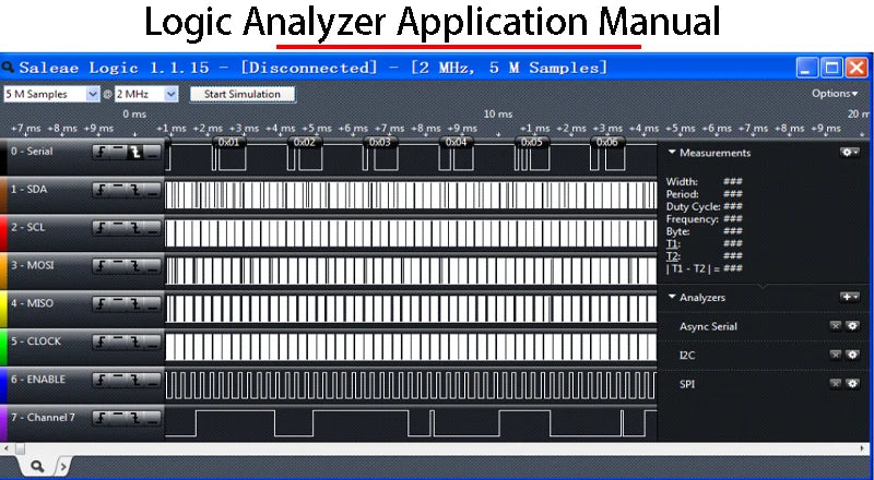 USB Logic Analyzer Microcontroller for ARM FPGA Debugger 24M Samples 8 Channels