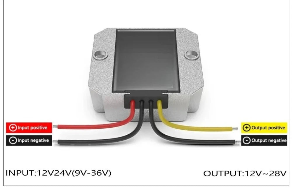 9-36V to 12V/13.8V/15V/19V/20V/24V/28V 5-30A Boost Buck DC Converter Voltage Stabilizer Supply Regulator Module for Cars Solar