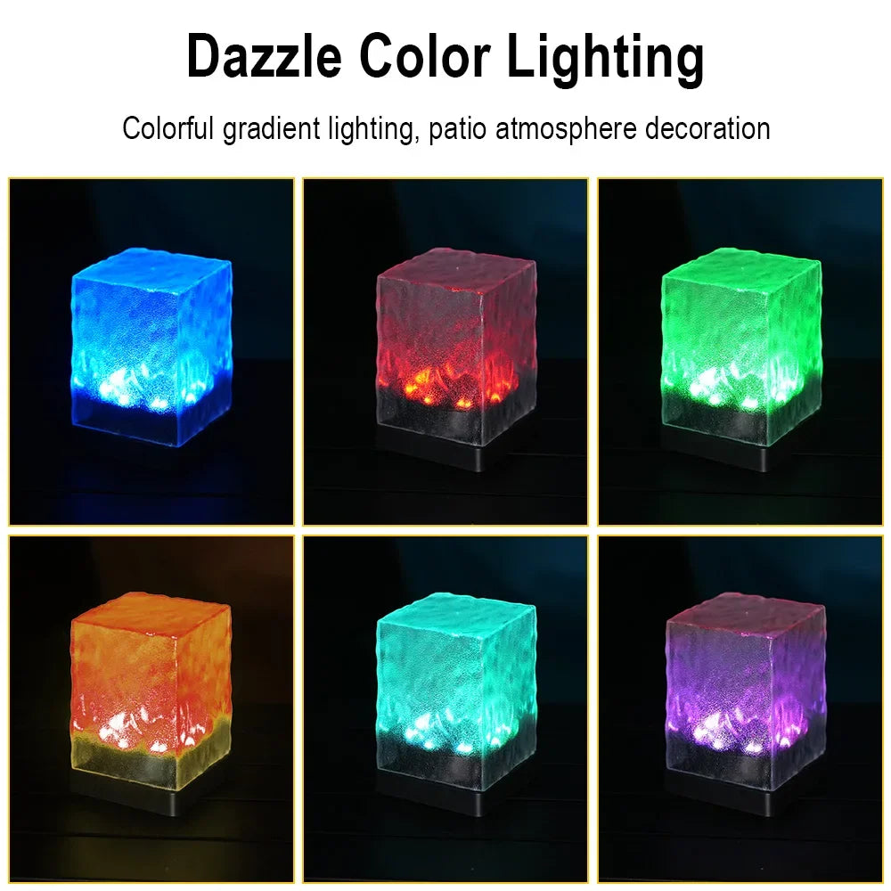 RGB LED Solar Paths Lamp Multicolor Intelligent Light Controlled Sensor Lights Party Atmosphere Light for Garden Patios