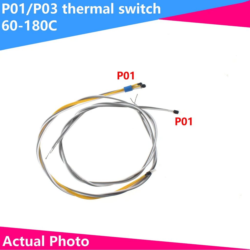 Lot P01/P03 PTC Thermistor Thermal Switch For Motor Protector/Temperature Sensor 60/70/80/90/100/110/120/130/140/150/160℃