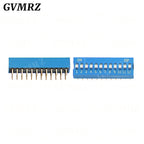 10PCS 2.54mm DIP Switch Red Blue 1 2 3 4 5 6 7 8 9 10 12 PIN PCB Mounted Toggle Code Switch ON OFF Selector for Circuit Board