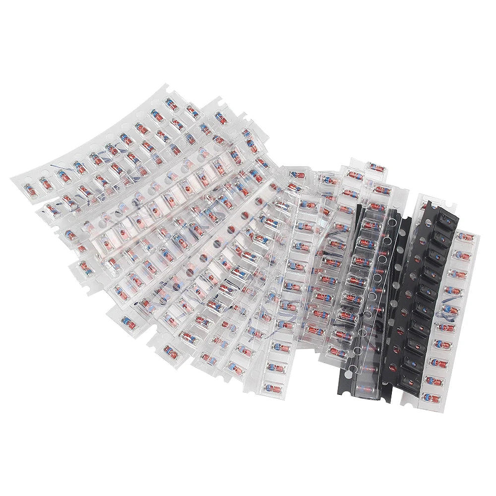 300PCS SMD LL34 Zener Diode Kit 0.5W 2V~39V/3V-24V Diode Combination Set 30 Values 15 Values DIY Electronic 3.3V 3.6V 3.9V 4.3V