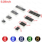 5Pcs LED Digital Tube Display 0.28/0.36/0.4/0.56/0.8-Inch 1/2/3/4-Bit 7 Segment Common Cathode/Anode Red/White/Yellow/Green/Blue