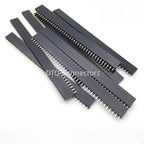 10Pcs2.54mm Pitch Single Row Female Pin Header Socket 2~40P PCB Board Connector Strip Gold Plated Pinheader Terminal for Arduino
