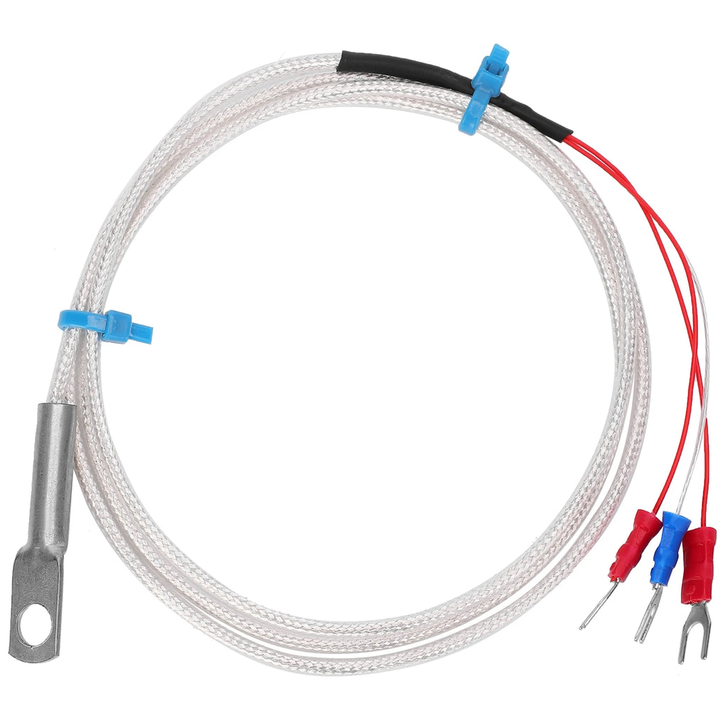 Temperature Sensor Probe PT100 Thermistor Temperature Measuring Probe Round Hole Patch Type Temperature Measuring Probe