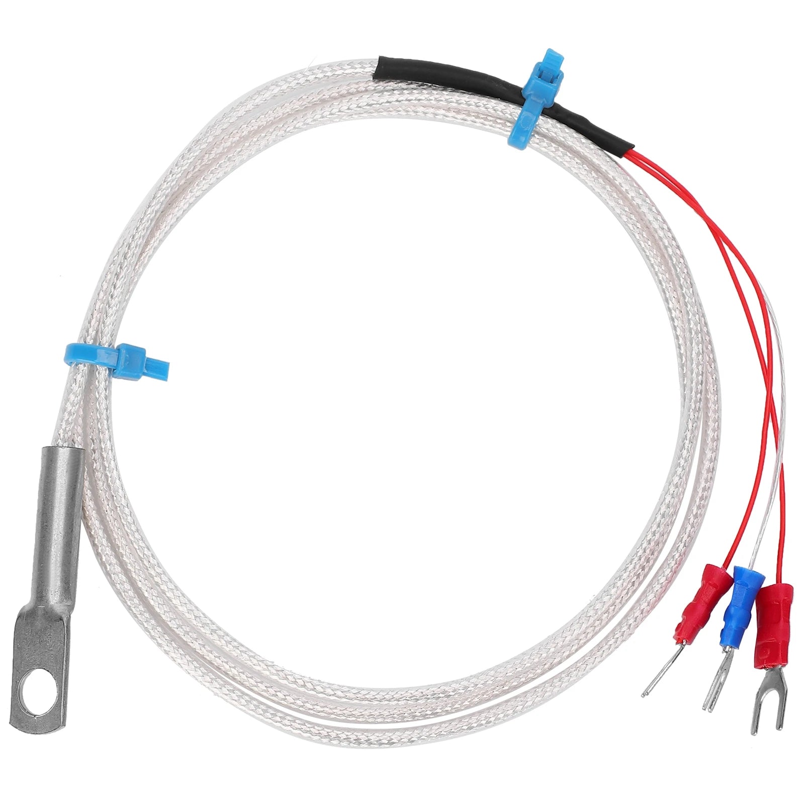 Temperature Sensor Probe PT100 Thermistor Temperature Measuring Probe Round Hole Patch Type Temperature Measuring Probe