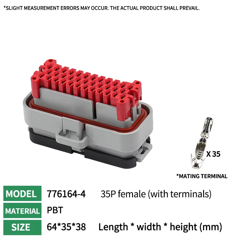 1PCS ECU Controller 35Pin Positions AMPSEAL PCB Mount Housing Plug Header Vertical Male Connector 776228-1 770680-1 776164-1