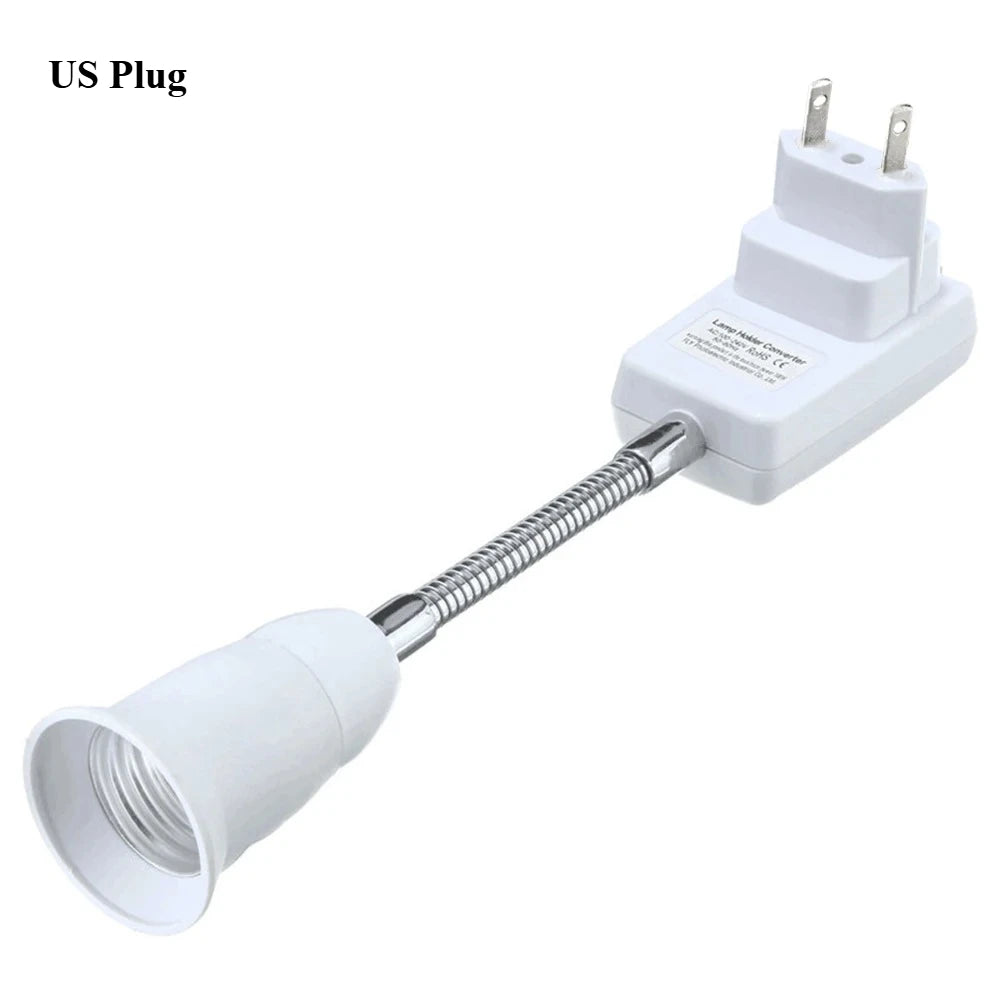 E27 Lamp Base Flexible Bend Mobile Test Light Socket Light Adapter Plug Switch EU US UK Plug Lamp Holder For LED Table Lamp Led