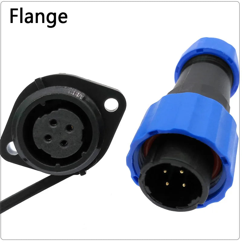 Waterproof Connector SP16 IP68 Cable Connector Plug & Socket Male and Female 2 3 4 5 6 7 8 9 Pin