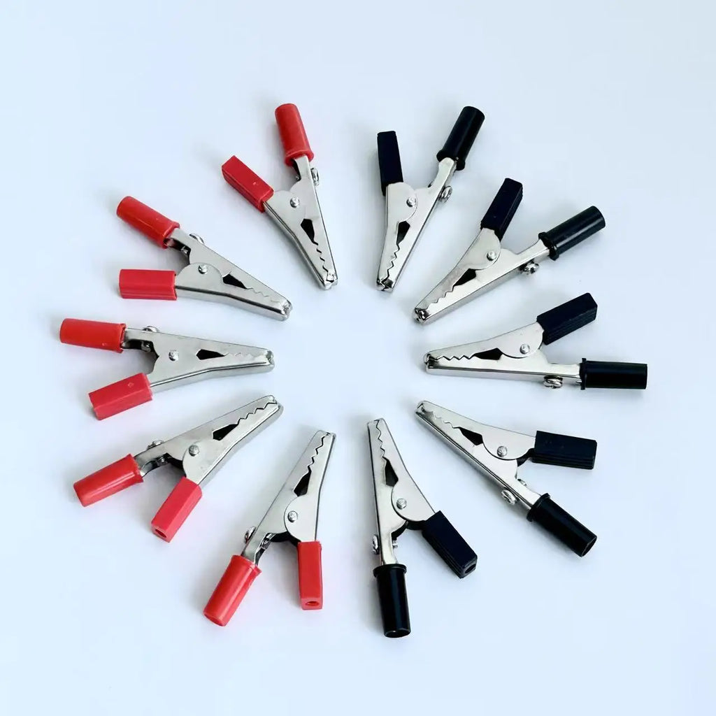 10 Pieces Alligator Clips Test Clips, Electronic Product Test Clips With Screws And Solder Ports, Metal Electrician Wire Clips