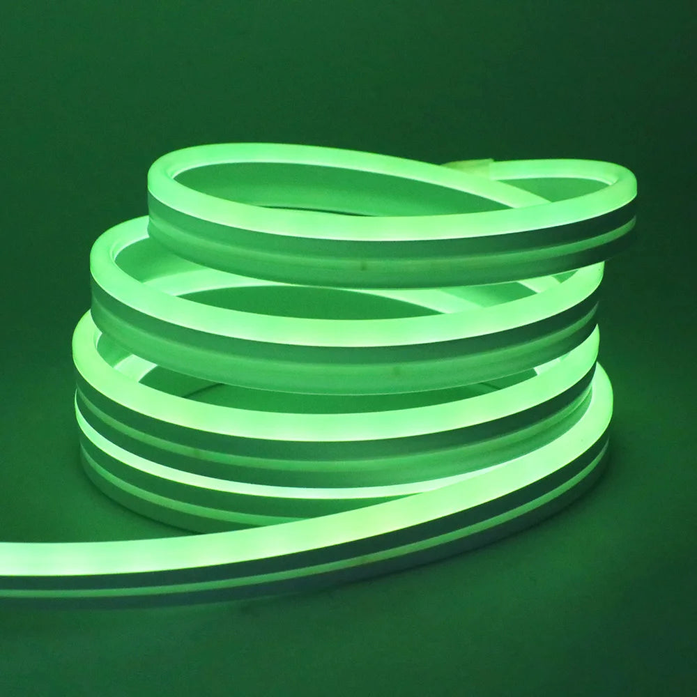EU Plug DC24V 3535 RGB Neon LED Strip 5/10/15/20/30M Bluetooth Music Sync Waterproof Neon Rope Light for Indoor Outdoor Decor
