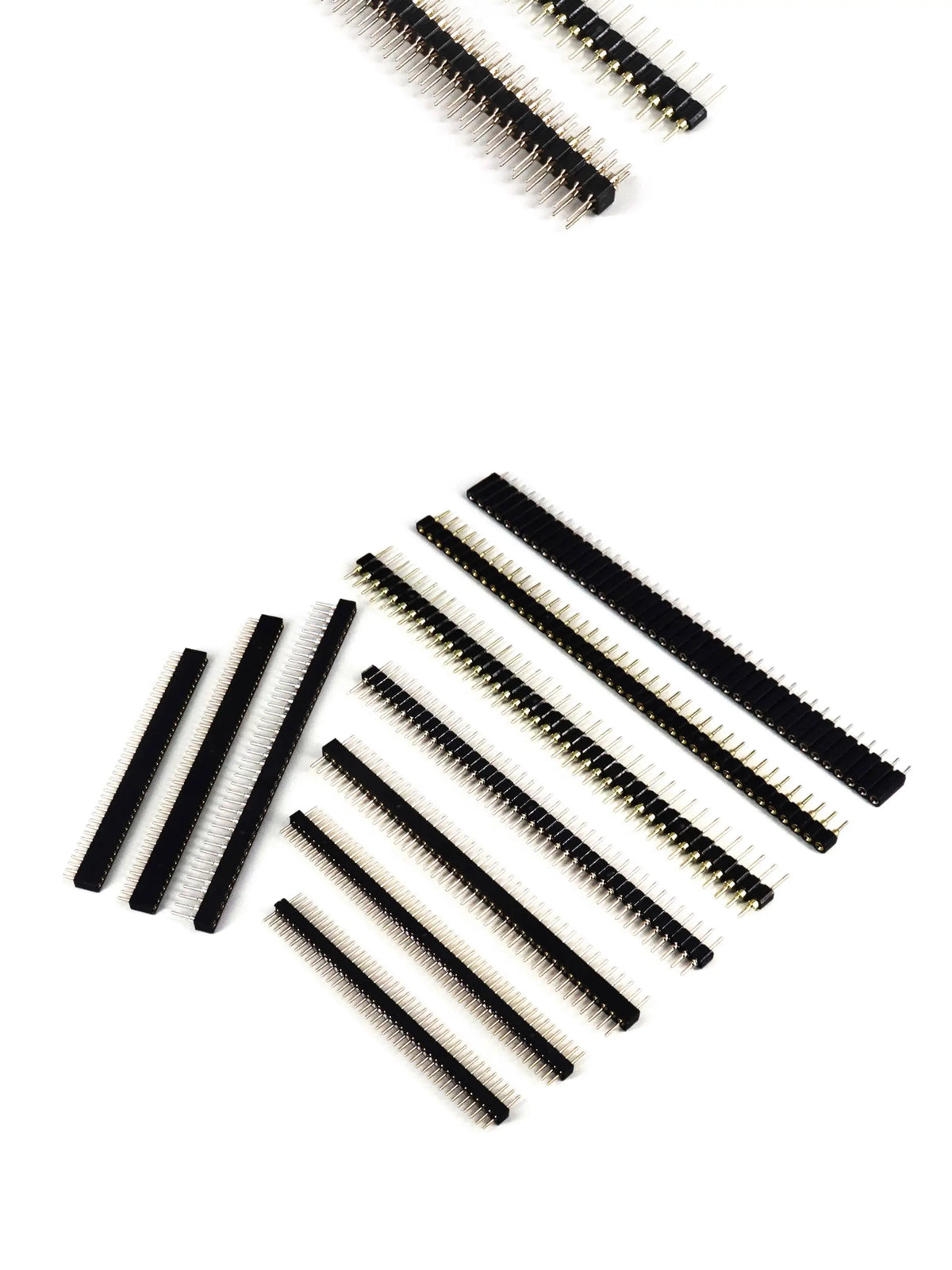 1/5pcs Round Hole Pin Header 1.27/2.0/2.54MM Pitch Row Female/Male Single Row 1x40P / 2x40P Double Row Pin Round Pin Gold Plated