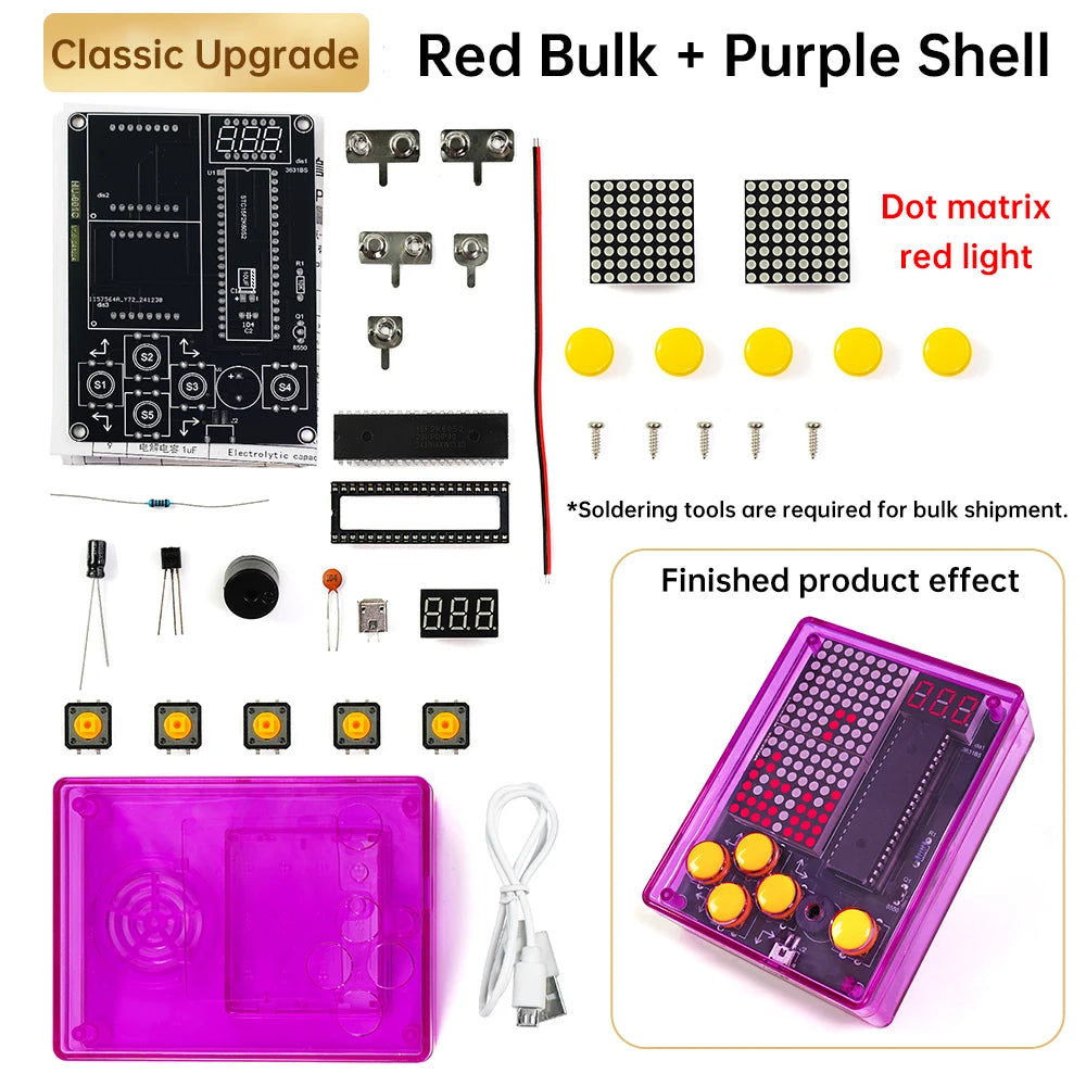 Pixel Gamer DIY Kit Pocket Gamer 51 Microcontroller Electronic Circuit Teaching Experiment Soldering Practice Module