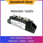 MDK 26A 40A 55A 70A 90A 110A  Anti-reverse Diode 1600V  Photovoltaic Diode Bridge Module Current Protection