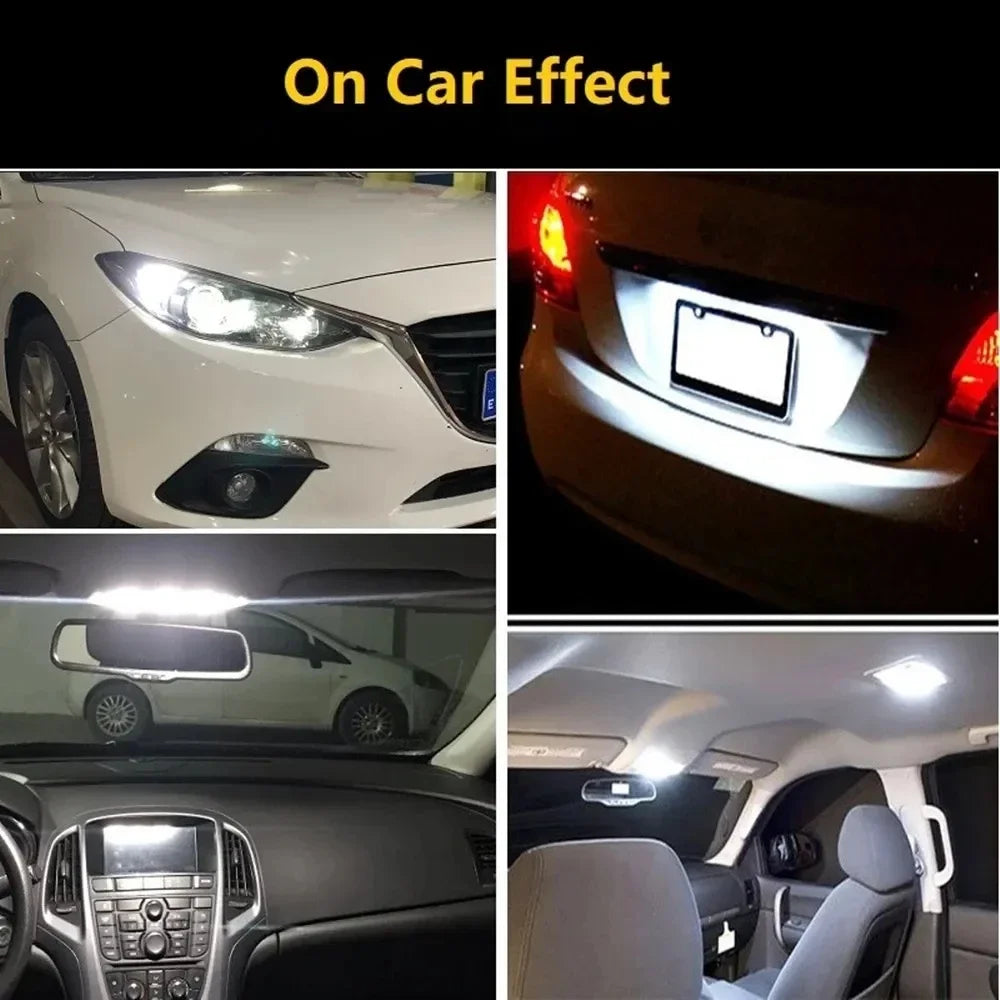 10/20PCS W5W T10 LED Bulbs Canbus 5730 8SMD 12V 6000K 194 168 LED Car Interior Map Dome Lights Parking Light Auto Signal Lamp