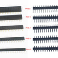 10pairs 1x40Pin Single Row Male Female 2.54mm PH3.5/5/5.7/8.5mm Brass Goldplated Reflow Rohs PCB Pin Header Jumper Socket Kit