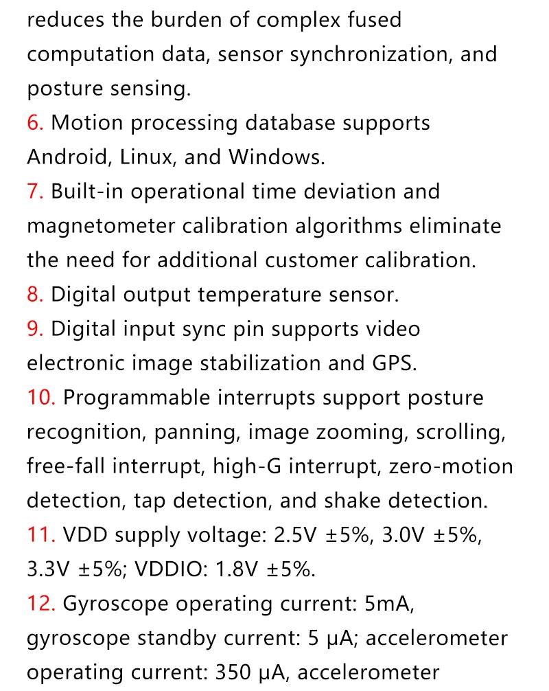 GY‑521 MPU‑6050 Three‑Axis Accelerometer Gyroscope Sensor Module 6DOF 3‑Axis Acceleration Gyro Sensor for Arduino