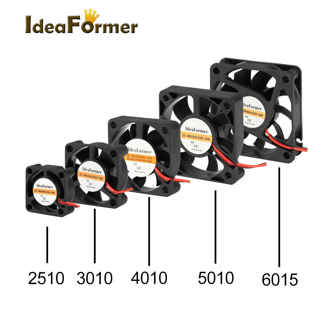 DC Cooling Fan 5V 12V 24V 3010/4010/5015/5010 Dupont Wire Cooler 5015 Turbo Blower Radiator Fans for 3D Printer Cooling