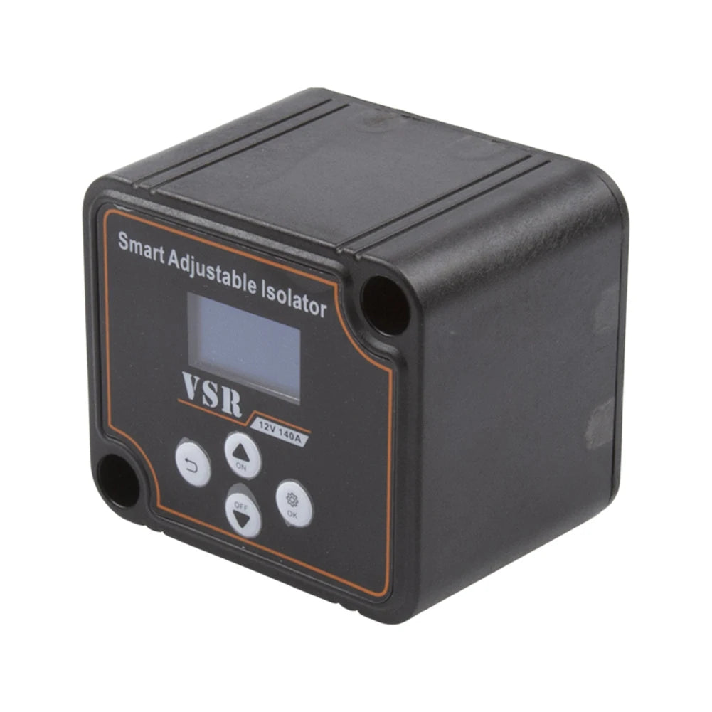 12V 140A Adjustable Dual Battery Isolator LCD Display Voltage Sensitive Split Charge Relay Voltage Setting VSR for Camper Car RV