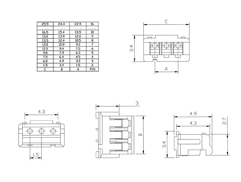 440pcs ZH1.5 1.5mm Pitch Wire-to-Board Connector Kit Horizontal and Vertical SMD Pin Header Terminal Housing (2/3/4/5 Pin)