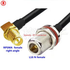 LMR240 Cable SMA To N Type Female Head with Waterproof Ring Antenna Extension Adapter Cable Outdoor Coaxial Radio Frequency RF