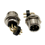 M12 GX12 PCB Bent Pin Connector 2 3 4 5 6 7 Pin Copper Gold-plated 90 Degree M12 Solder Board Circuit Board Aviation Plug Socket